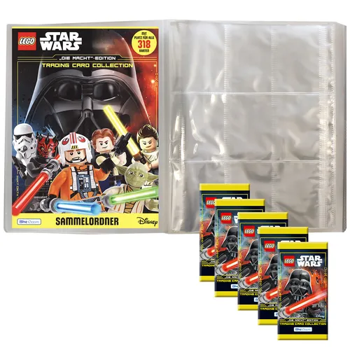 LEGO Star Wars Serie 4 Sammelmappe + 5 Booster - Entdecken Sie die LEGO Star Wars Trading Card Collection Serie 4 mit einer praktischen leeren Sammelmappe und 5 Booster-Packs für spannende Spielmomente.