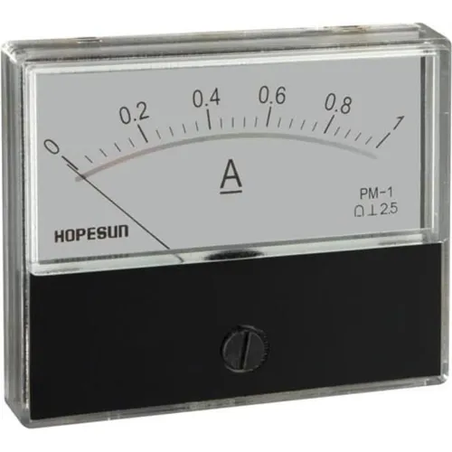 Analoges Einbau-Strommessgerät 1 A DC – Präzise Messung - Kompaktes analoges Strommessgerät für Gleichstrom bis 1 A. Ideal für Schalttafeln, Fahrzeuge und DIY-Projekte. Mit intuitiver Skala für einfache Ablesung und präziser Nullstellschraube.