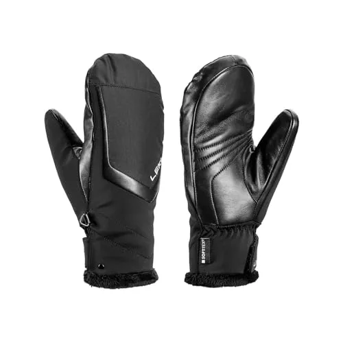 LEKI Damen Stella Handschuhe - Black, EU 8 - Skihandschuh Fäustlinge für Damen, ideal für alpines Skifahren und bieten hervorragenden Wärme- und Wetterschutz.
