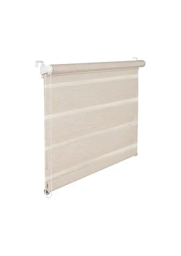 KS Handel 24 DOPPELROLLO DUOROLLO 105 cm BREIT 150 cm LANG Natur BEIGE INKL. SEILZUG FENSTERROLLO KLEMMROLLO Jalousie