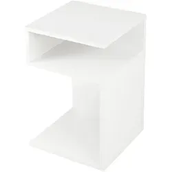 Beistelltisch 3 Ebenen S-förmig in weiß von Costway