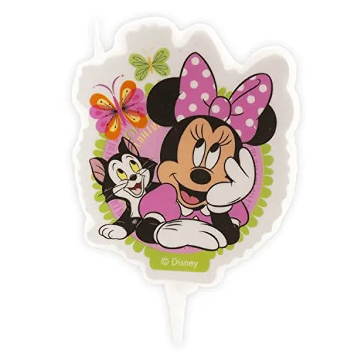 dekora - Minnie Mouse Geburtstagstortenkerze für Kindertorten - 7,5 cm