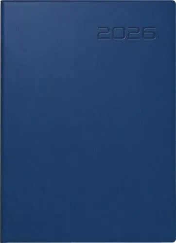 rido/idé Taschenkalender Mod. Technik III 2026 | A6, Kunstleder, dunkelblau