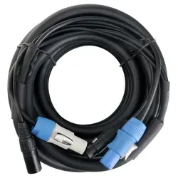 Pronomic Stage PPD-10 Hybridkabel - Multicore-Kabel & Stageboxen - Kombi-Kabel für Strom und DMX-Signal, ideal für eine ordentliche Verkabelung von Lichteffekten und Bühnenbeleuchtung.