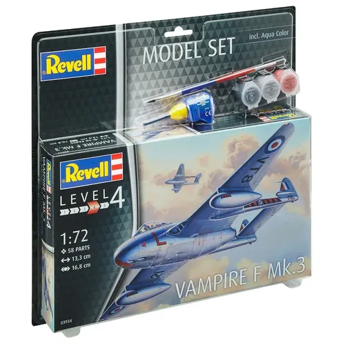REVELL® - VAMPIRE F MK.3 - Modellbau SET 63934 - 1:72 - NEU