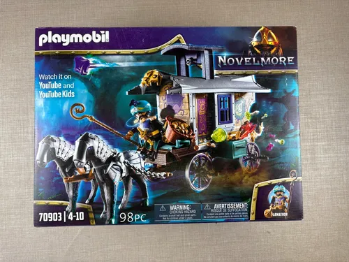 PLAYMOBIL 70903 Violet Vale - Händlerkutsche - Baukasten für kreative Abenteuer, ideal für Kinder von 5-16 Jahren, fördert die Fantasie und das Rollenspiel.