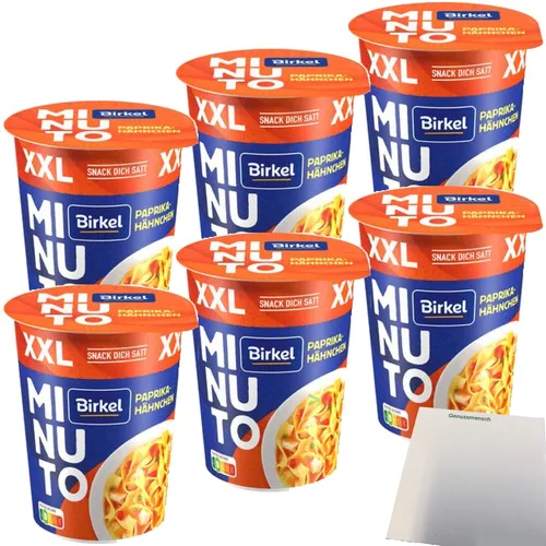 Birkel Minuto XXL Paprika-Hähnchen-Topf 6er Pack 6x82g Packung usy Block