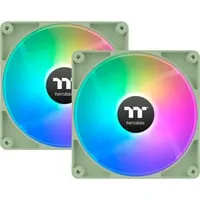 Thermaltake CT120 Reverse ARGB Sync Matcha Green 2 Pack - Gehäuselüfter mit 2x 120mm ARGB PWM Lüftern, bis zu 2000 RPM und 9 adressierbaren LEDs für eine beeindruckende Beleuchtung und optimierte Kühlung.