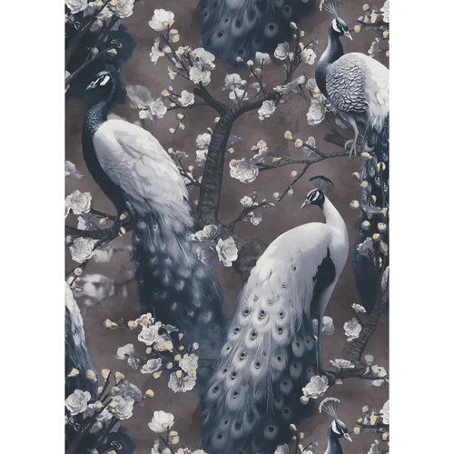 Vliestapete - braun - Tiere - 10 Meter