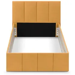 Polsterbett Dalas Gold 140 x 200 cm mit Stauraum in gold von Halmon