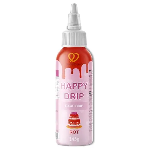 GoodBake Cake Drip 145g Rot, Kuchenglasur für Torten, Kuchen, Donuts uvm.