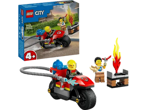 LEGO City Feuerwehrmotorrad - Feuerwehr-Spielzeug für Kinder ab 4 Jahren mit 2 Minifiguren, kreatives Rollenspiel und spannende Abenteuer
