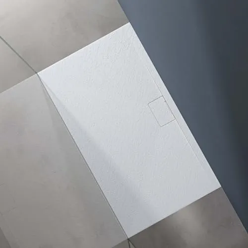 doporro Duschtasse Duschwanne 80x140 cm - Flach & Elegant - Duschkabinen & -wände: Hochwertige Mineralguss-Duschwanne mit integrierten DIN-Anschlüssen, antirutsch Oberfläche und einfachem Abfluss für bodenebene Montage.