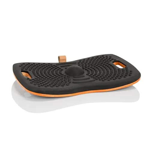 hjh OFFICE 830041 Balance Board ACTIV - Ergonomisches Wackelbrett aus Holz mit PU-Schaum für mehr Bewegung im Büro oder zu Hause; trainiert die Rumpfmuskulatur und verbessert den Fokus bei der Arbeit.