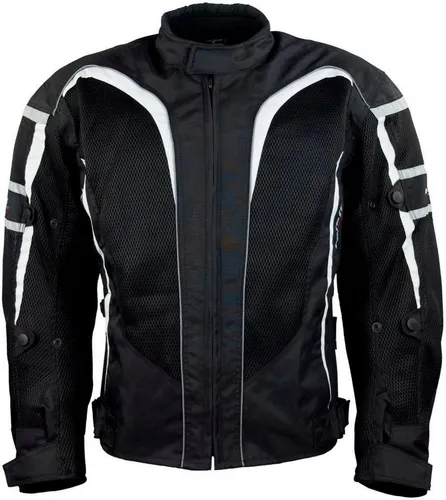 roleff Motorradjacke RO 607 - Grau|Schwarz mit 4 Taschen - Motorradjacke mit Wind-Tex® CLIMACONTROL, wasserdicht und winddicht, ideal für Sicherheit durch reflektierende Details und 4 praktische Taschen.