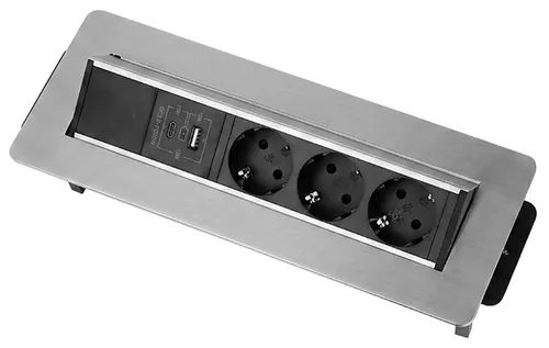 DesignLight FLIXBOX-SD-3DE-UAC-01 Möbelsteckdose