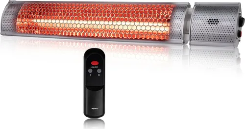 alpina Infrarot-Heizung 800W - Flexibel für Innen und Außen - Elektroheizungen mit sofortiger Wärmeabgabe, ideal für kühle Abende. Der platzsparende, witterungsbeständige Heizstrahler ist einfach zu installieren und sorgt für effiziente Wärme.