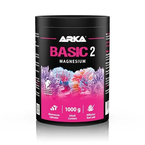 ARKA Basic 2 Magnesium - 1000 g - Hochreiner Magnesium-Zusatz, fördert das gesunde Wachstum von Korallen und stabilisiert die Wasserwerte.