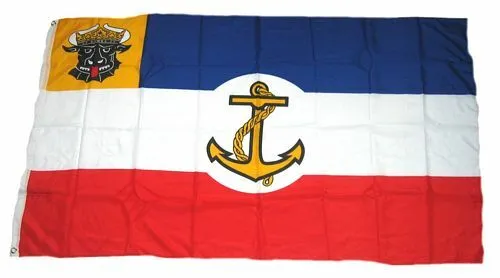 Flagge / Fahne Mecklenburg Seefahrzeuge Hissflagge 90 x 150 cm