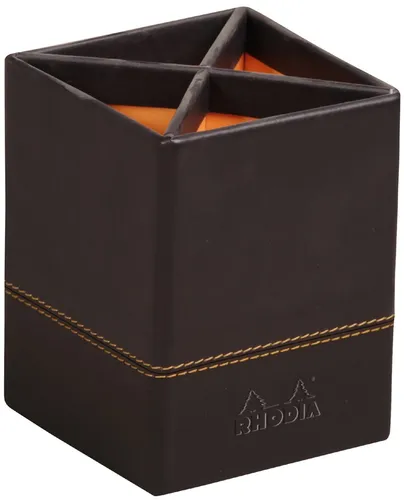 RHODIA Stifteköcher aus Kunstleder schwarz