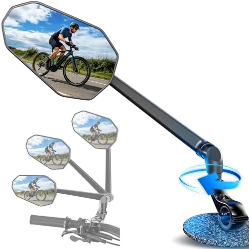 Fahrradspiegel für E-Bike Links, 360° Klappbar & Drehbar