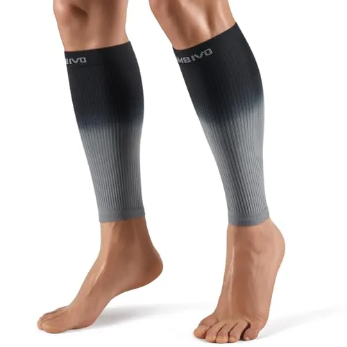 CAMBIVO Gradient Calf Compression Sleeves, 20-30mmHg Medizinische Fußlose Kompressionsstrümpfe für Schienbeinkantensyndrom, Beinermüdung, Reisen, Laufen, Stehen & Tägliches Tragen - Stilvolle