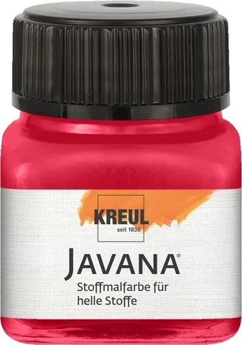 KREUL JAVANA STOFFMALFARBE FÜR HELLE STOFFE KARMINROT 20ML 100ML/12,45 EUR NEU