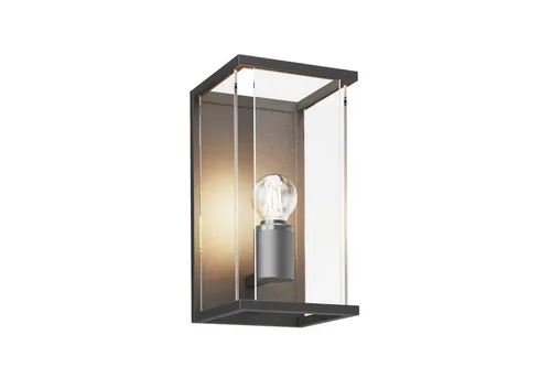 Lucande Außenwandleuchte IP54, spritzwassergeschützt 1x E27 max. 15W - Moderne Aussenlampe aus Aluminium und Glas, spritzwassergeschützt (IP54). Ideal für Gartenwege, Terrassen und Hauseingänge. Genießen Sie blendfreies Licht und Sicherheit im Außenbereich!