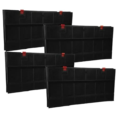vhbw 4x Aktivkohlefilter kompatibel mit AEG DE6260-ML9, DF 6160-ml, DF6160-ML, DE6250-ML, DE6260-ML Dunstabzugshaube - 43 x 21,7 x 3,3 cm