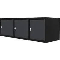 PROREGAL Mega Deal 3x Schließfachwürfel mit Drehriegelschloss – Anthrazit 40x40x40cm - Sichere Aufbewahrungslösung für Wertsachen und Dokumente. Robuste Bauweise aus 1 mm Qualitätsblech, flexibel montierbar und ideal für individuelle Raumkonzepte. Pulverbeschichtete Oberfläche schützt vor Korrosion.