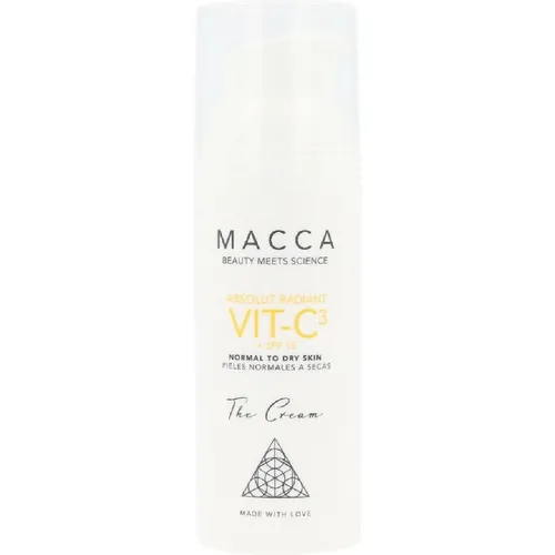 Macca Absolut Radiant Vit-C3 The Cream Spf15 50ml - Gesichtscreme für normale bis trockene Haut mit Lichtschutzfaktor 15, spendet intensive Feuchtigkeit und fördert einen strahlenden Teint dank Vitamin C.