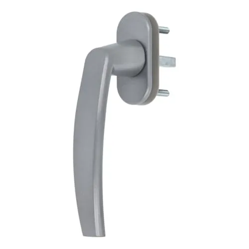 Premium Aluminium Fenstergriff Victory - Kunststoff Sockel, Farbe:Silber F1, Stiftlänge:35mm