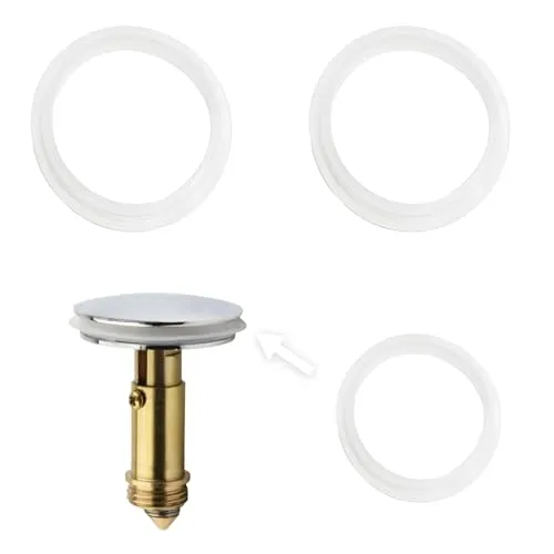 Stück Silikon-Dichtungsringe, Waschbecken Stopfen Unterlegscheibe, Gummiringe für Waschbeckenstöpsel, Abfluss-Badezimmer(transparent, 38mm) 2