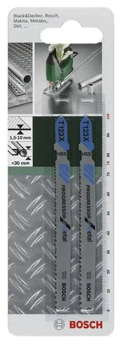 Bosch Accessories 2609256735 Stichsägeblatt HSS, T 123 XF Progressor for Metal 2St.