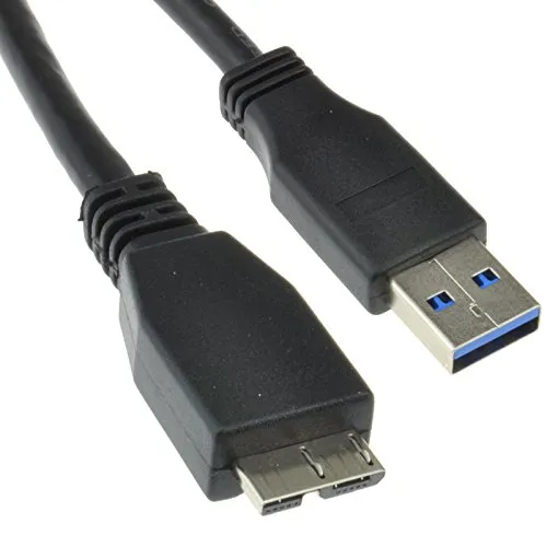 kenable USB 3,0 SuperSpeed A Männlich Zum 10 Polig Mikro B Männlich Kabel Schwarz 2 m [2 Meter/2m]