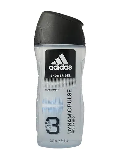 adidas Dynamic Pulse 3in1 Duschgel für Herren mit revitalisierender Wirkung für Körper, Gesicht und Haare, 6er Pack (6 x 250 ml)
