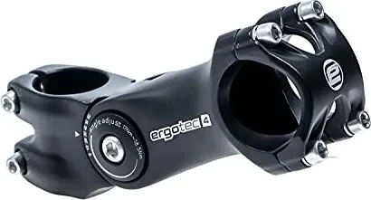 Ergotec Lenkervorbau Octopus 2 105mm schwarz sandgestrahlt - Lenkervorbau für optimalen Fahrkomfort mit einer Klemmhöhe von 41 mm und einem Gewicht von nur ca. 250 g. Ideal für präzise Steuerung und Anpassungen beim Radfahren.