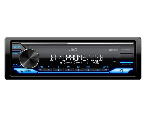 KD-X382BT - 1DIN Digital Media Receiver mit Bluetooth, Front USB und 13-Band EQ für erstklassigen Sound und einfache Steuerung via JVC Remote App