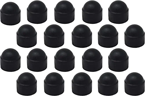 Design61 20x Runde Sechskant Schutzkappen M4 x SW7 mm mit Innensechskant für Muttern und Schraubenköpfe