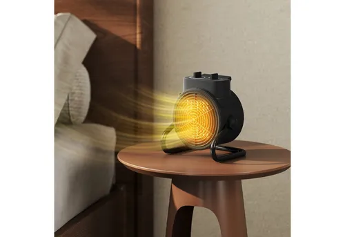 HOMCOM Heizlüfter 2000 W Heizgerät mit 3 Modi, einstellbarem Thermostat, 2000 W, mit Griff, Überhitzungsschutz, Schwarz