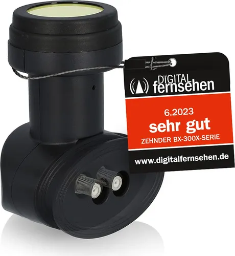 Zehnder Twin LNB Sun Protect, BX3002 Universal-Twin-LNB (Wetterschutzkappe zum herausziehen - 2 Teilnehmer - LTE Abschirmung)