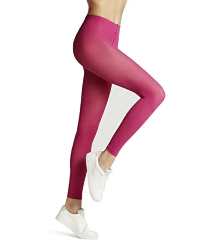 FALKE Damen Leggings Pure Matt 50 DEN - Rot Berry 8390, M-L - Leggings für Damen, halb blickdicht und aus nachhaltigem Material, bieten hohen Tragekomfort und eleganten Look für Business und Alltag.