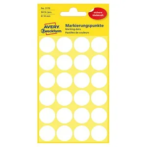 AVERY Zweckform Klebepunkte 3170 weiß Ø 18,0 mm, 96 St.