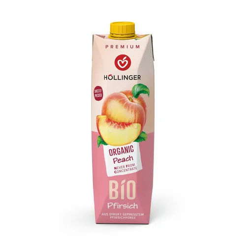 Höllinger Pfirsich Bio 1000 ml 1 L Vegan