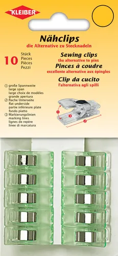 KLEIBER Stoffklammern grün 10 Stück