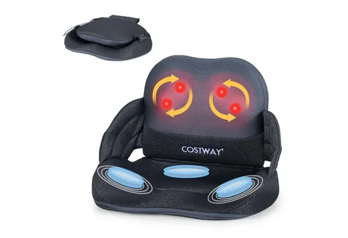 COSTWAY Massagesitzauflage mit Wärme und Knetmassage