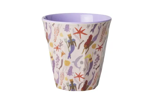RICE A/S Becher Rice Melaminbecher Meerjungfrau Mermaid Print Medium