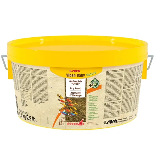 sera Vipan Baby Nature Fisch Aufzuchtfutter - 2000 ml Mikro-Flocken 1,3 kg