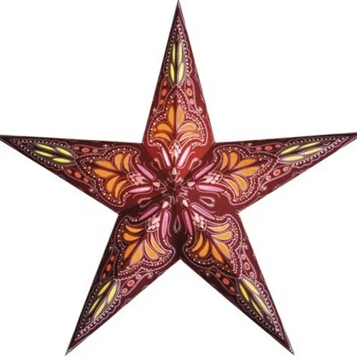 Starlightz Stern Jaipur rot orange 60 cm Leuchtstern Papier Weihnachtsstern