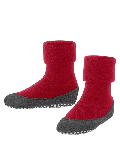 FALKE Unisex Kinder Stoppersocken Cosyshoe K Hp Wolle, Rosa Red Pepper 8074, 31/32 EU - Hausschuhe aus wärmender, mulesingfreier Wolle mit rutschhemmenden Noppen für besten Halt. Ideal für Kindergarten und Schule – bequem und schadstoffgeprüft nach OEKO-TEX.